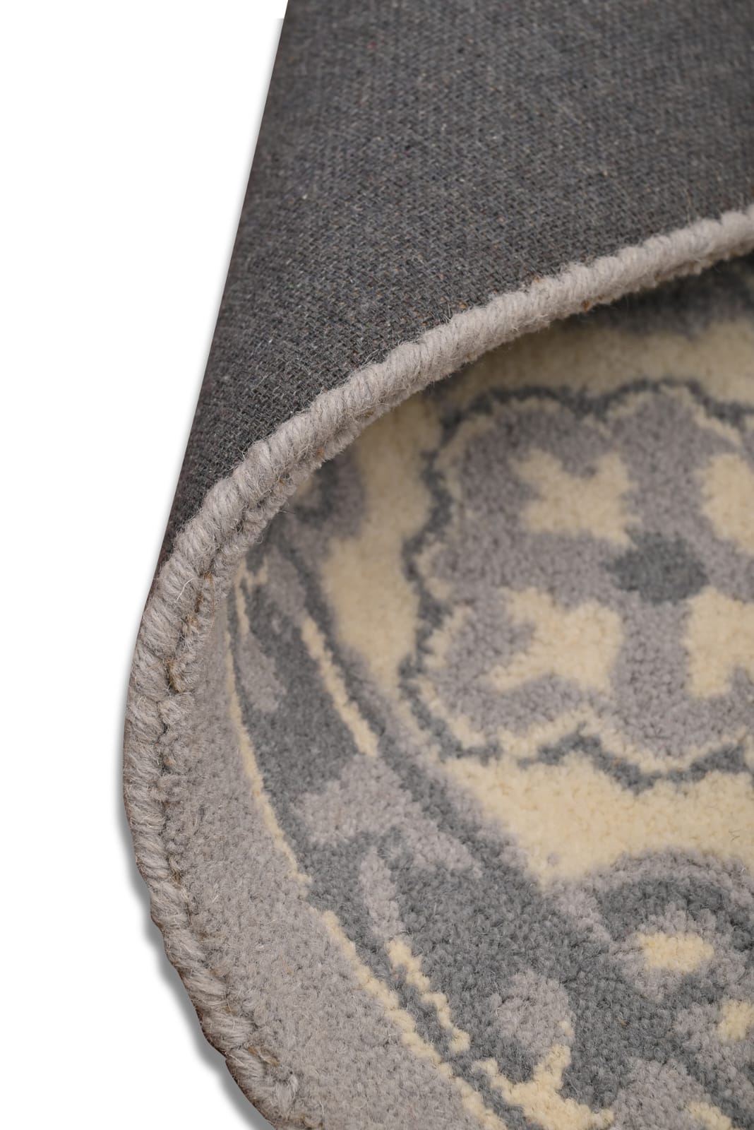 Wool Tufted Designer Bedroom Rug,Grey