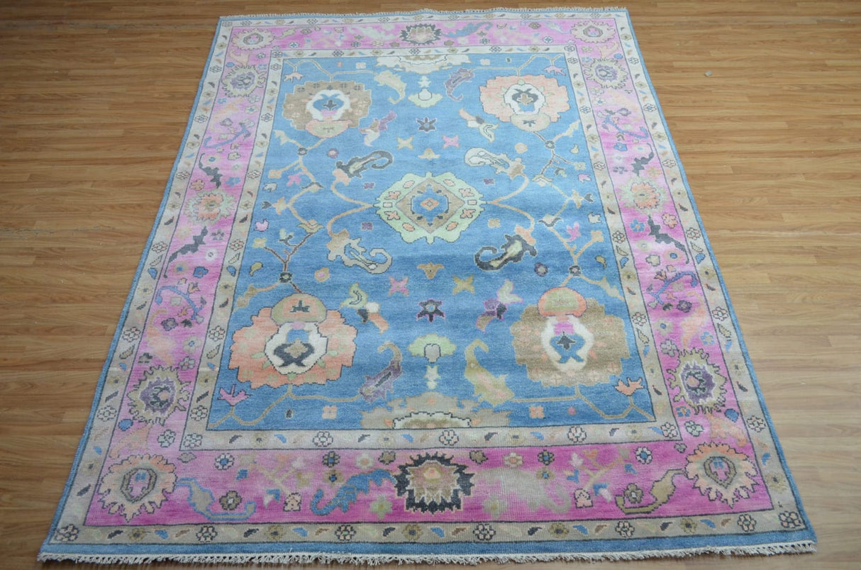 Traditional Large Handmade Oushak Area Rug,Baby Room Oushak Carpet