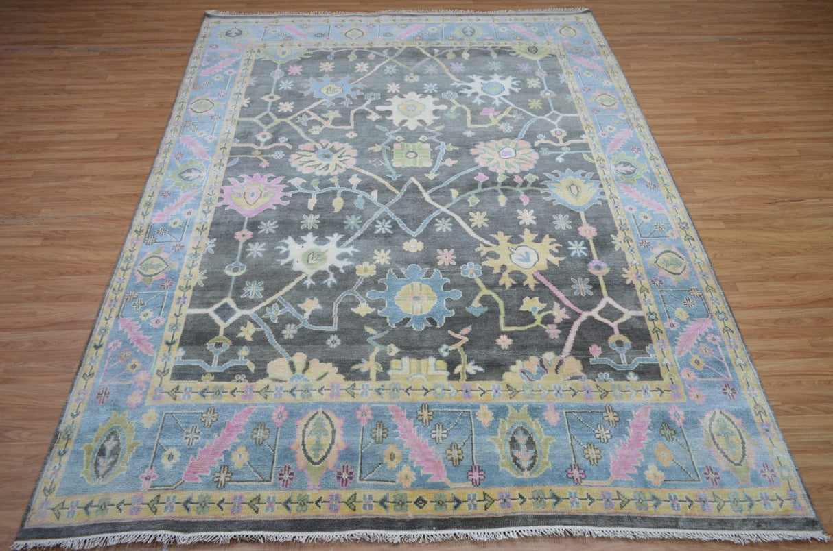Traditional Large Handmade Oushak Area Wool Rug, Decorative Oushak Rugs