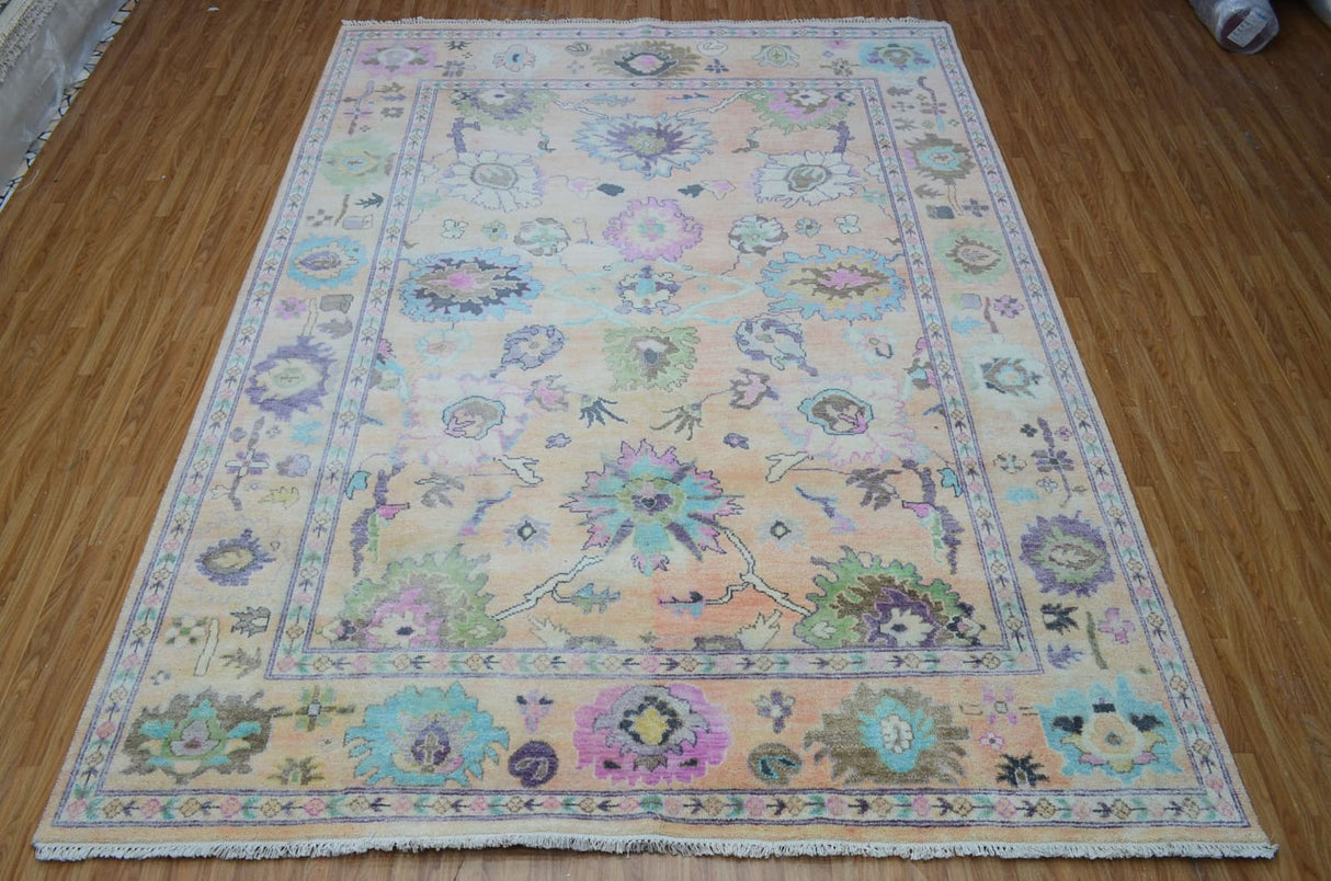 Traditional Large Handmade Floor Decorative Oushak Area Rug