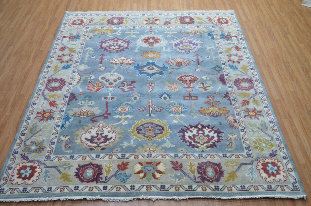 Modern Oushak Rug For Living Room Hall, Handwoven Oushak Carpets