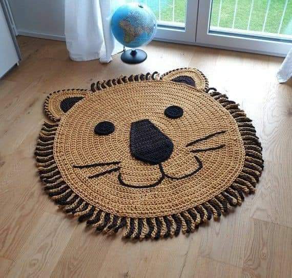 Handcrafted Indian Cotton Rug, Braided Cotton Jute Rug