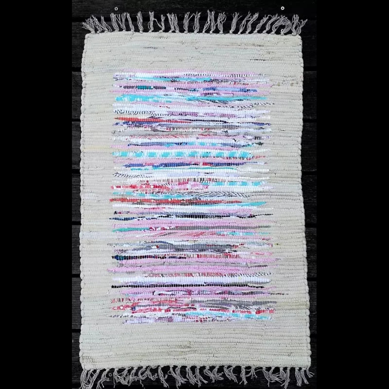 Eco-Friendly Cotton Rug from India, Hand Braided Cotton Dari