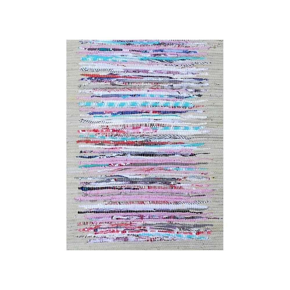 Eco-Friendly Cotton Rug from India, Hand Braided Cotton Dari