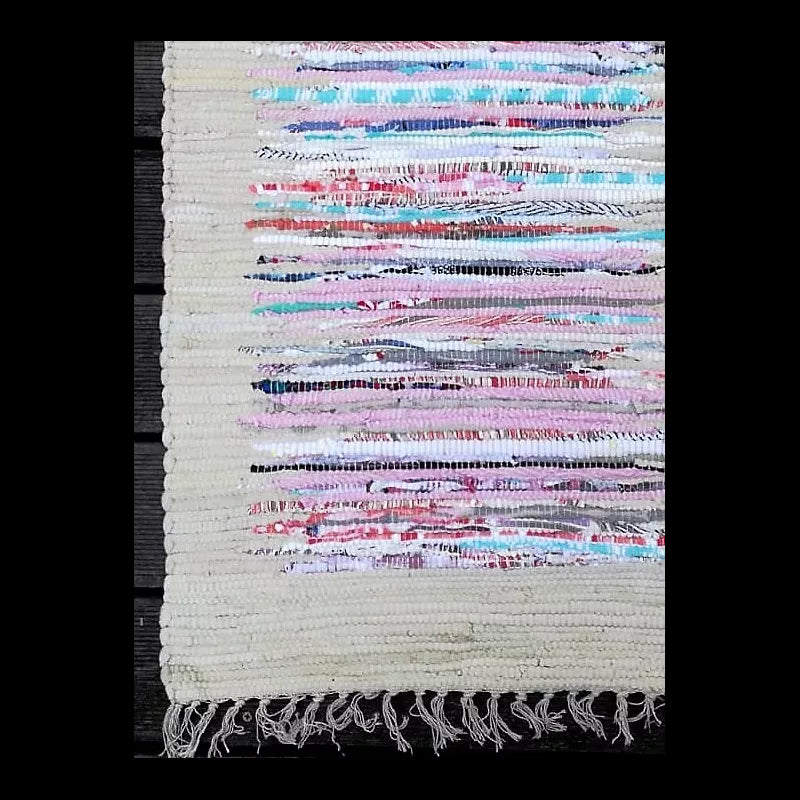 Eco-Friendly Cotton Rug from India, Hand Braided Cotton Dari