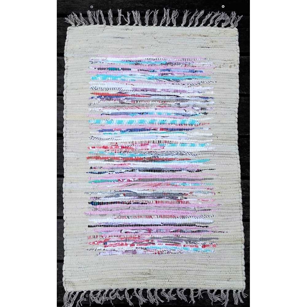 Eco-Friendly Cotton Rug from India, Hand Braided Cotton Dari