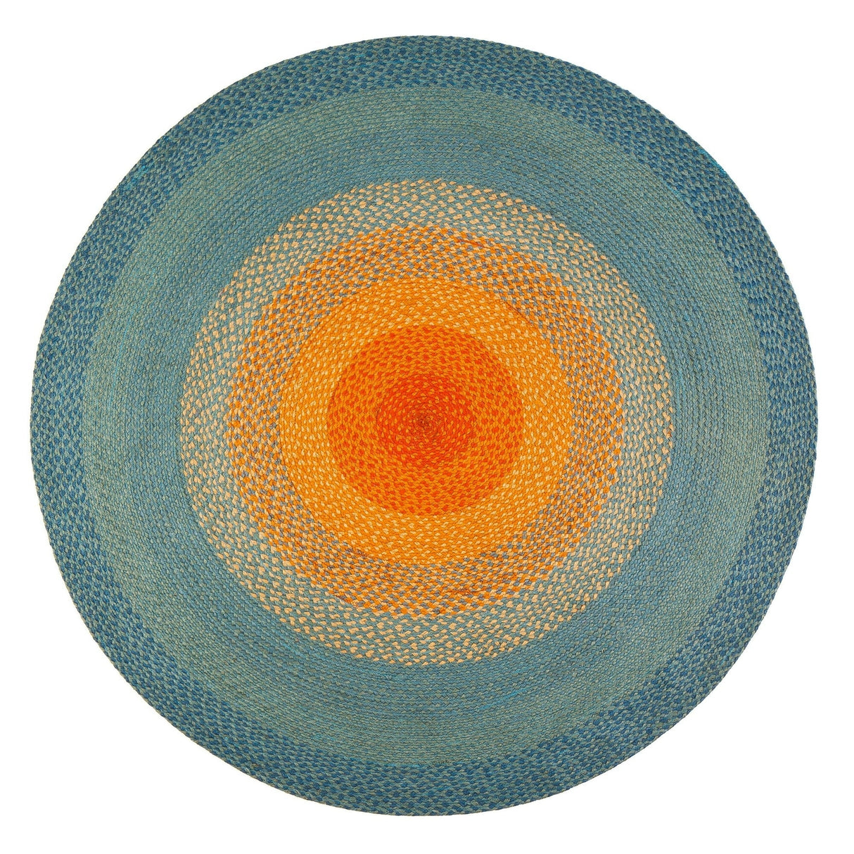 Round Boho Jute Rug – Handwoven Natural Fiber Rug for Home Décor