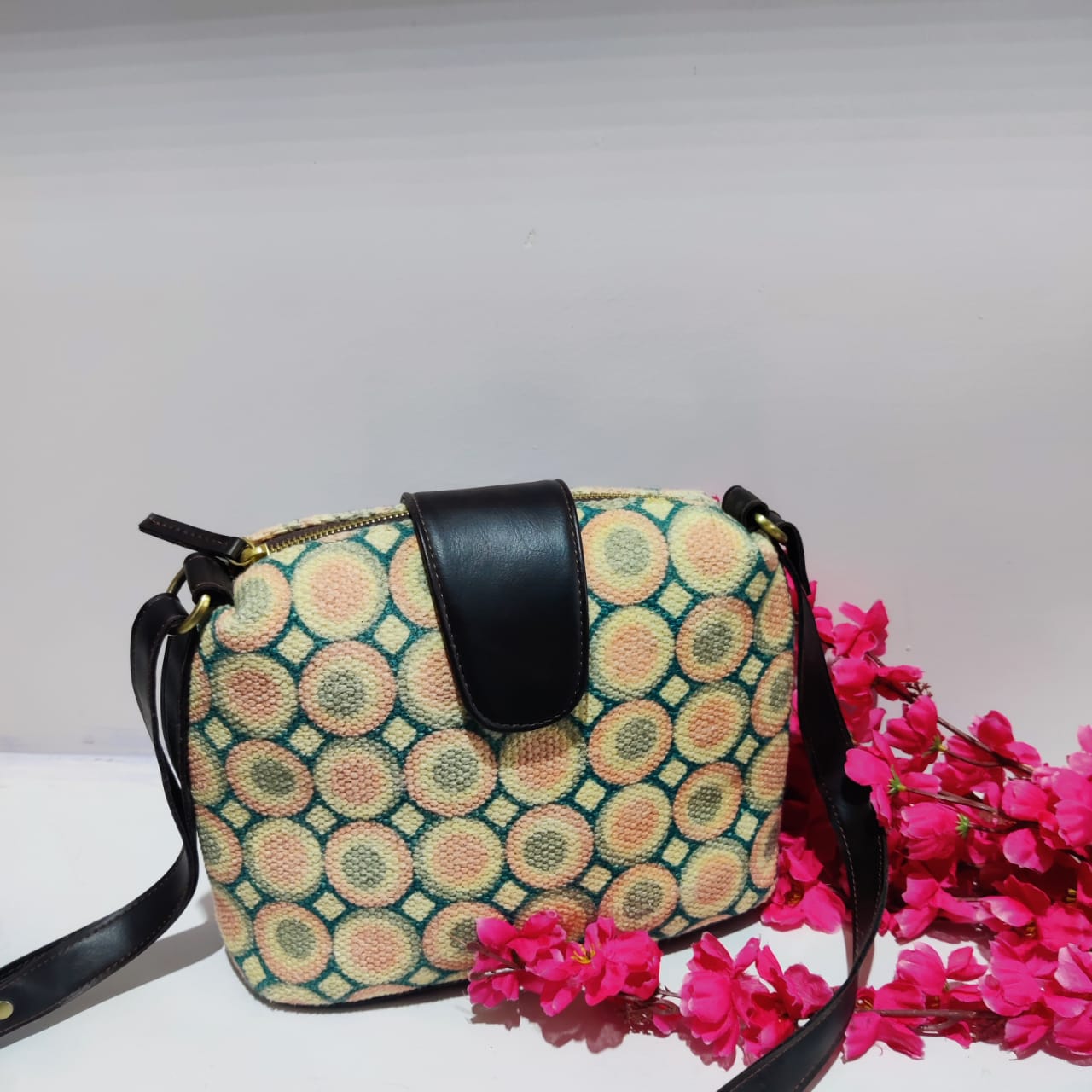 Cotton Dhurrie Sling Bag,Boho Cotton Bags