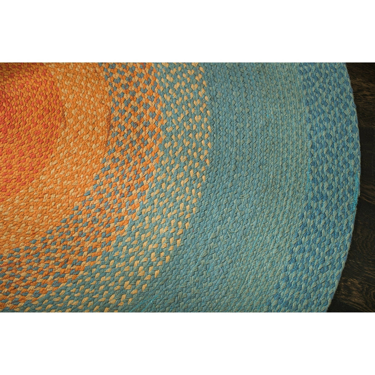 Round Boho Jute Rug – Handwoven Natural Fiber Rug for Home Décor