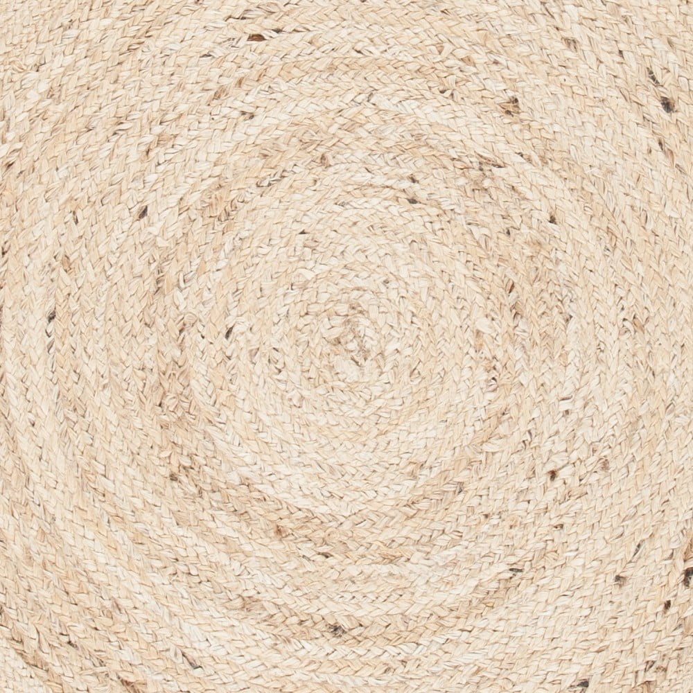 Braided Fringed Area Rug – Solid Color Handcrafted Floor Rug