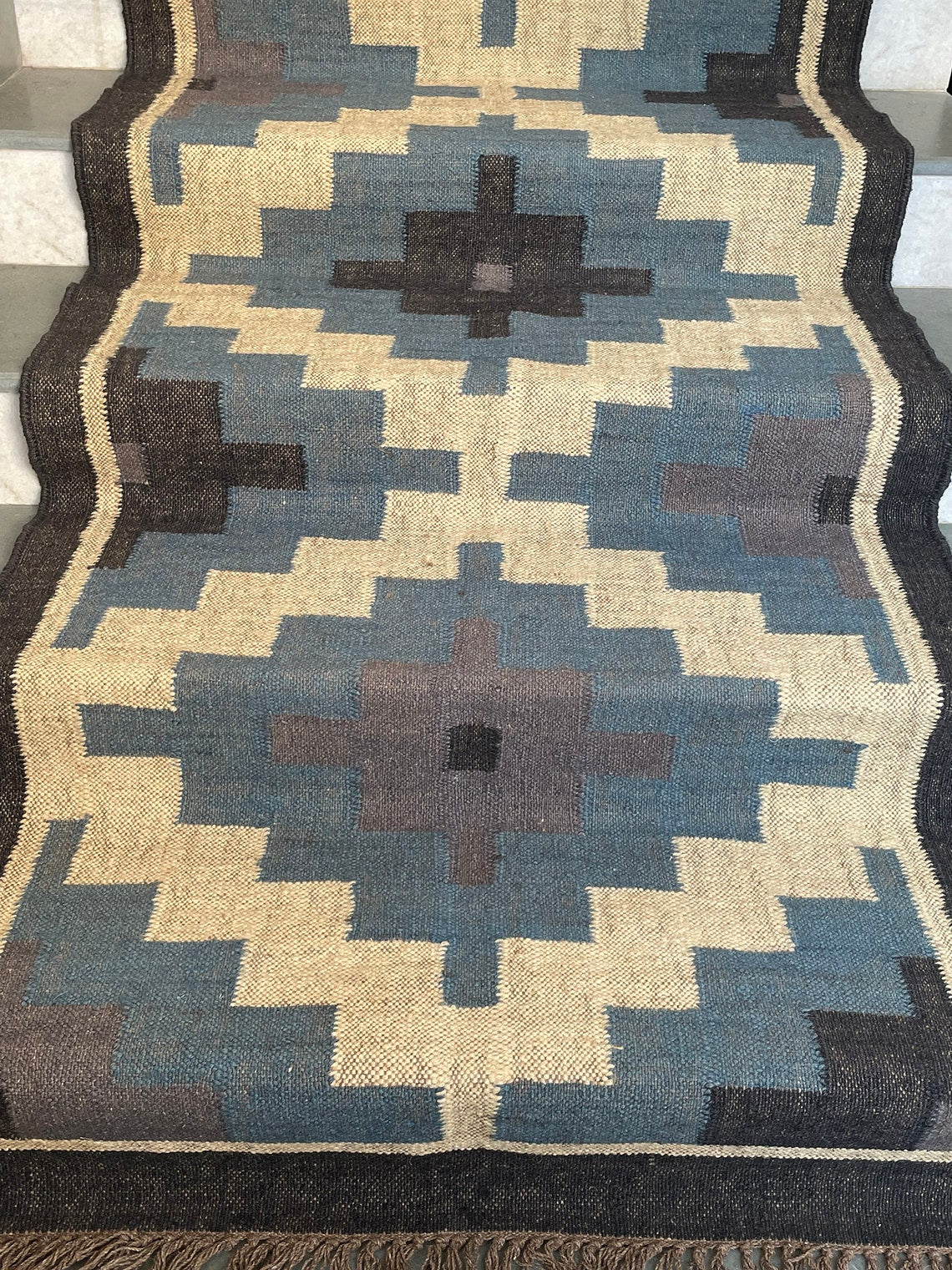 Traditional Kilim Stair Runner – Boho Floor Art