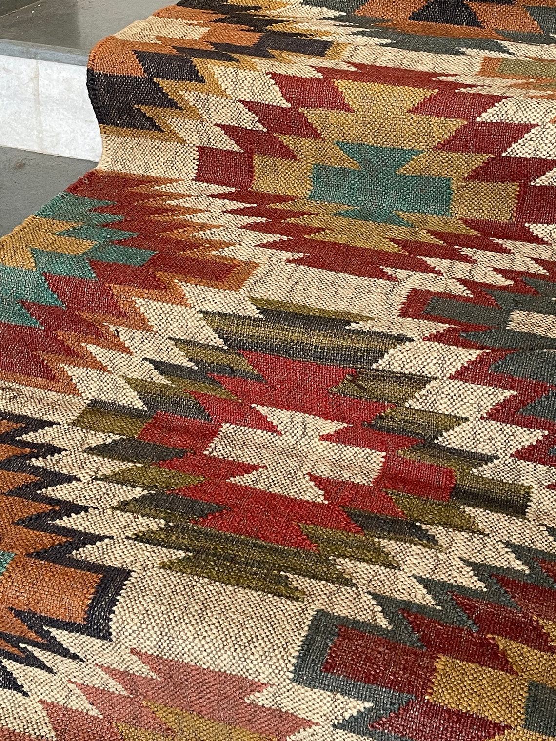 Rustic Kilim Jute Stair Runner – Heritage Craft