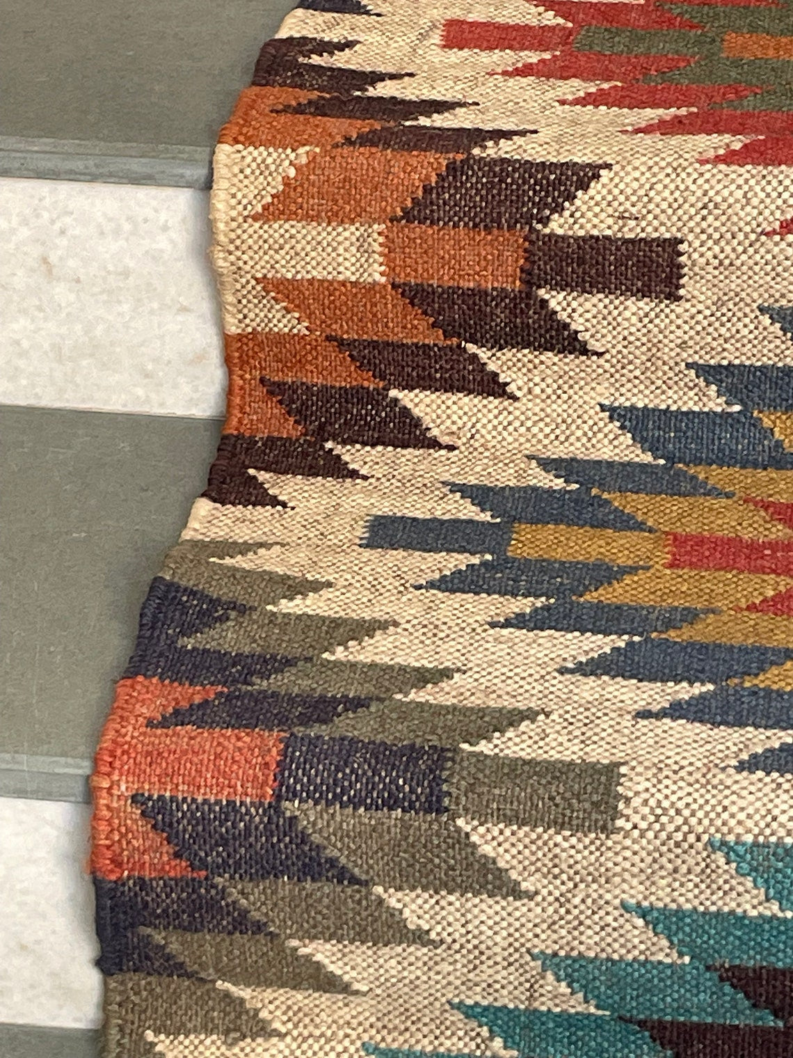 Natural Kilim Jute Stair Runner – Textured Elegance