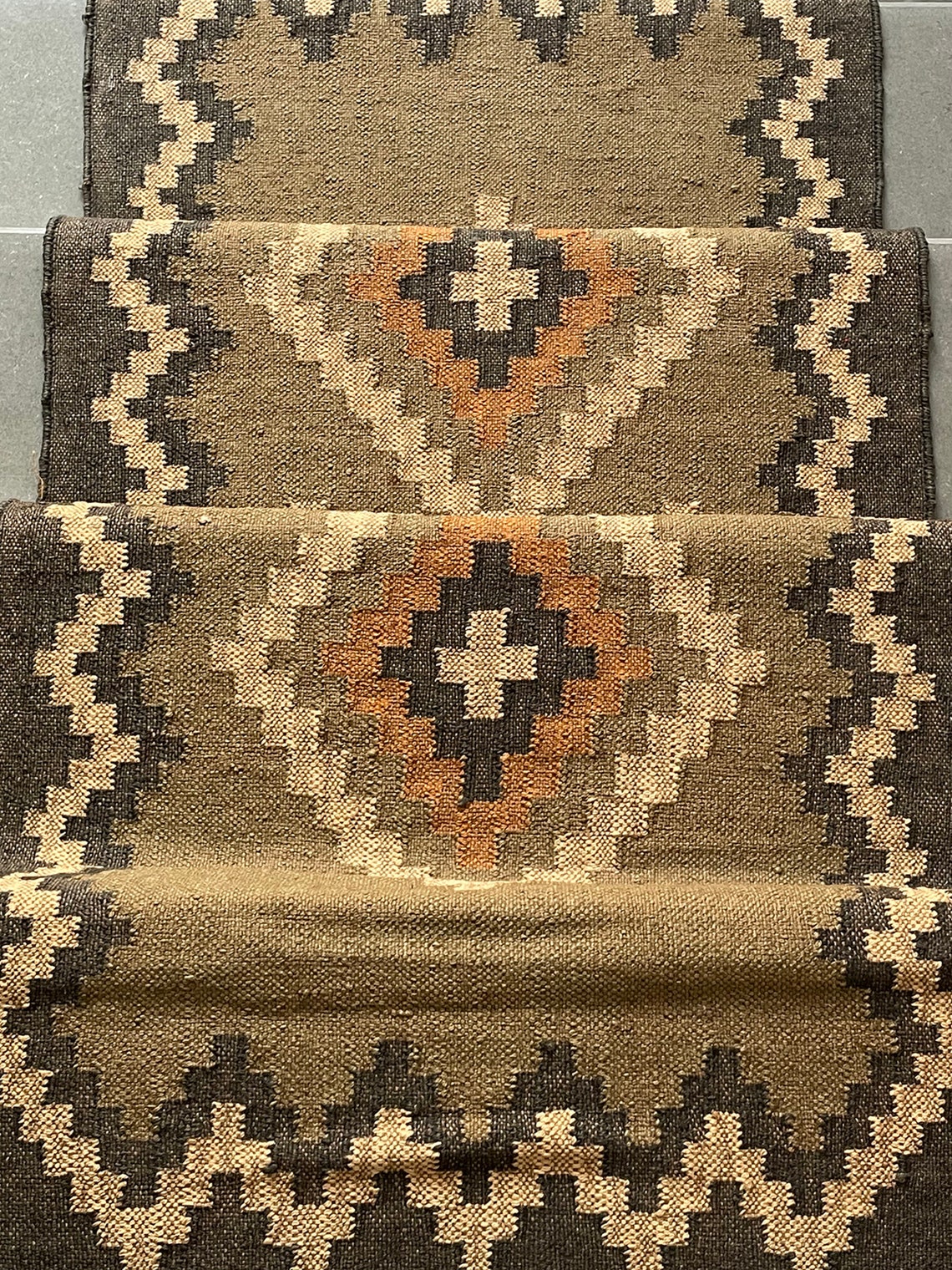 Wool & Jute Blend Stair Runner – Textured Appeal