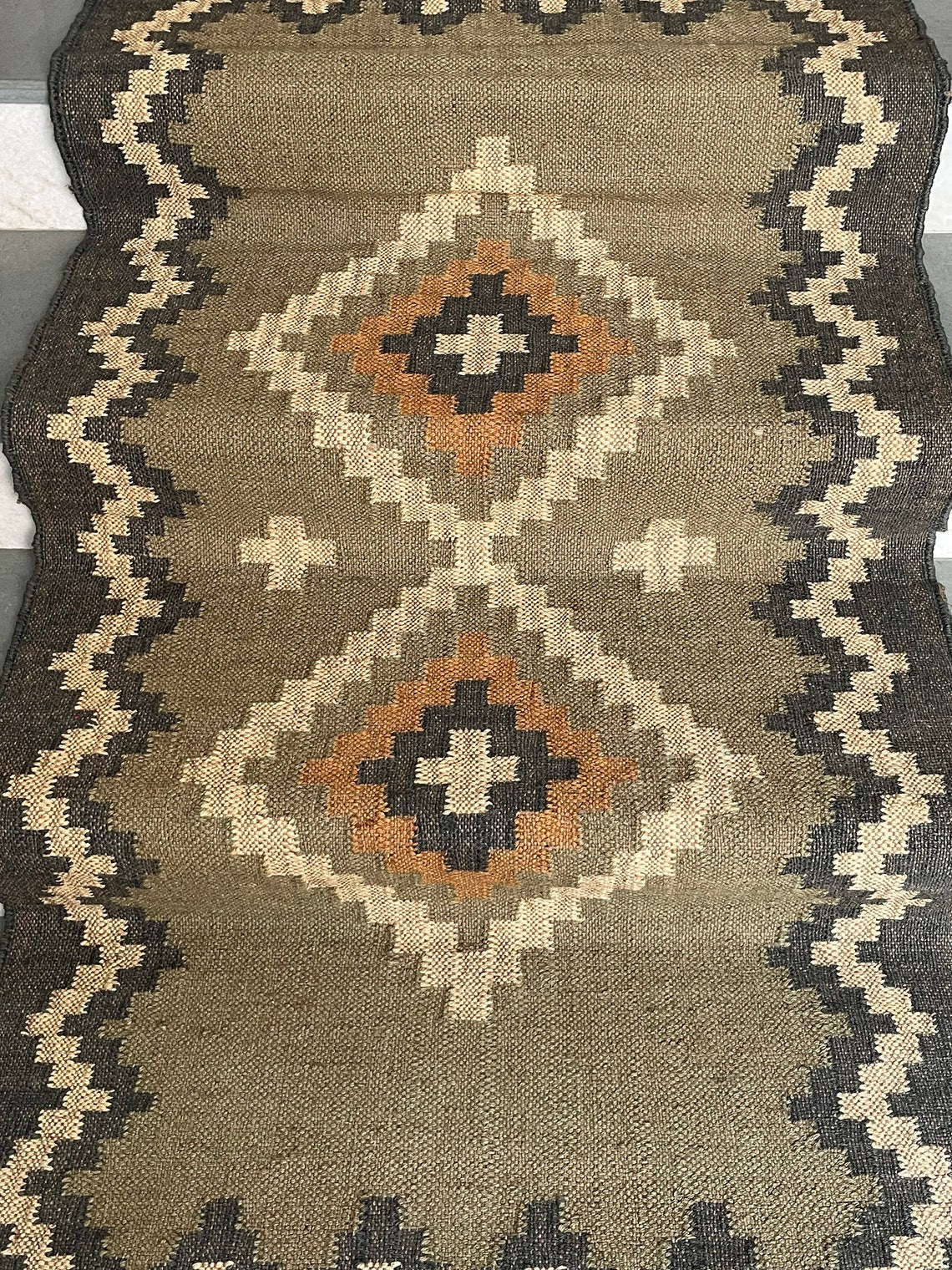 Wool & Jute Blend Stair Runner – Textured Appeal