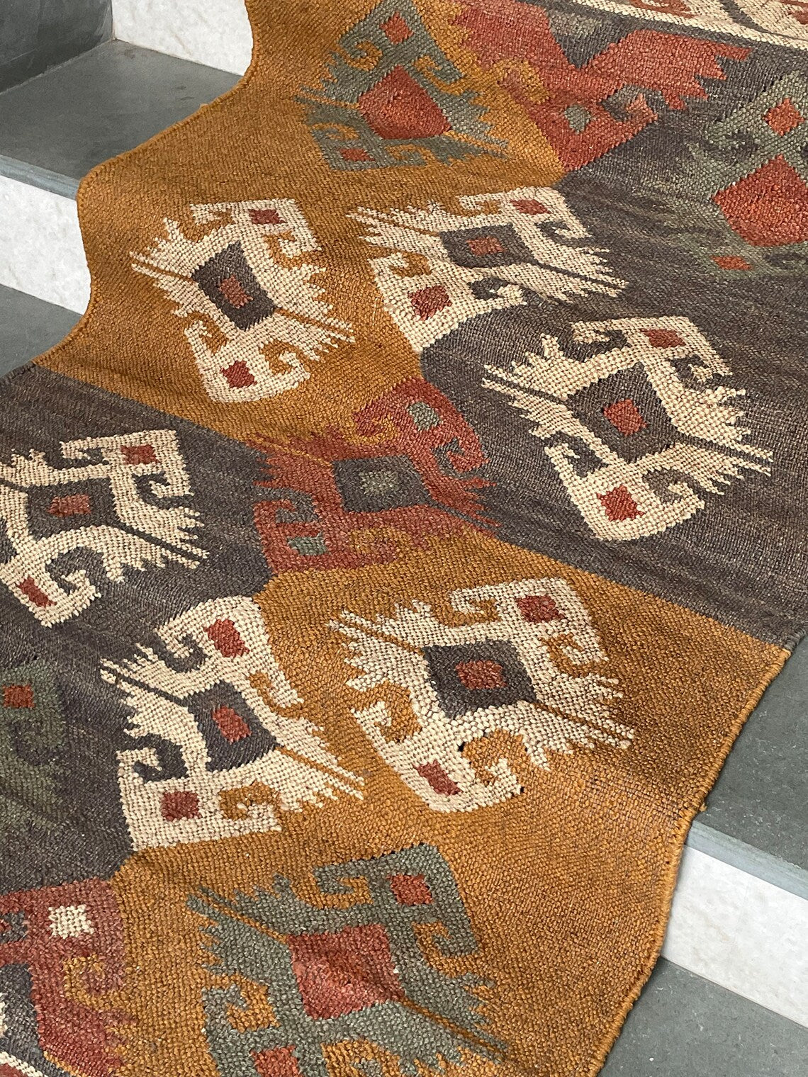 Contemporary Luxury Wool Stair Runner – Grey Tones