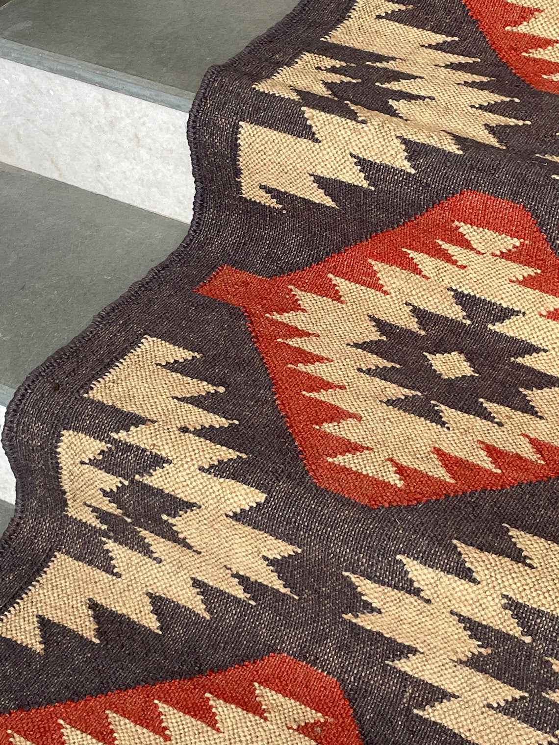 Ethnic Kilim Jute Stair Runner – Artisanal Style