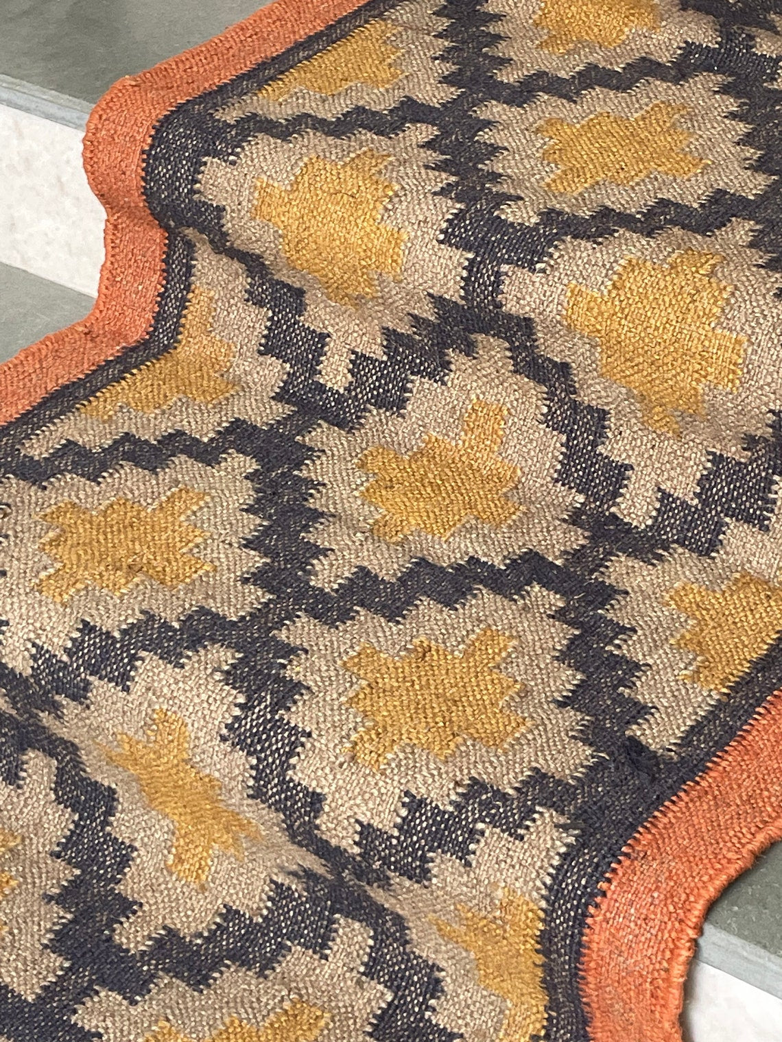 Flatweave Wool Jute Stair Runner – Classic Boho Look
