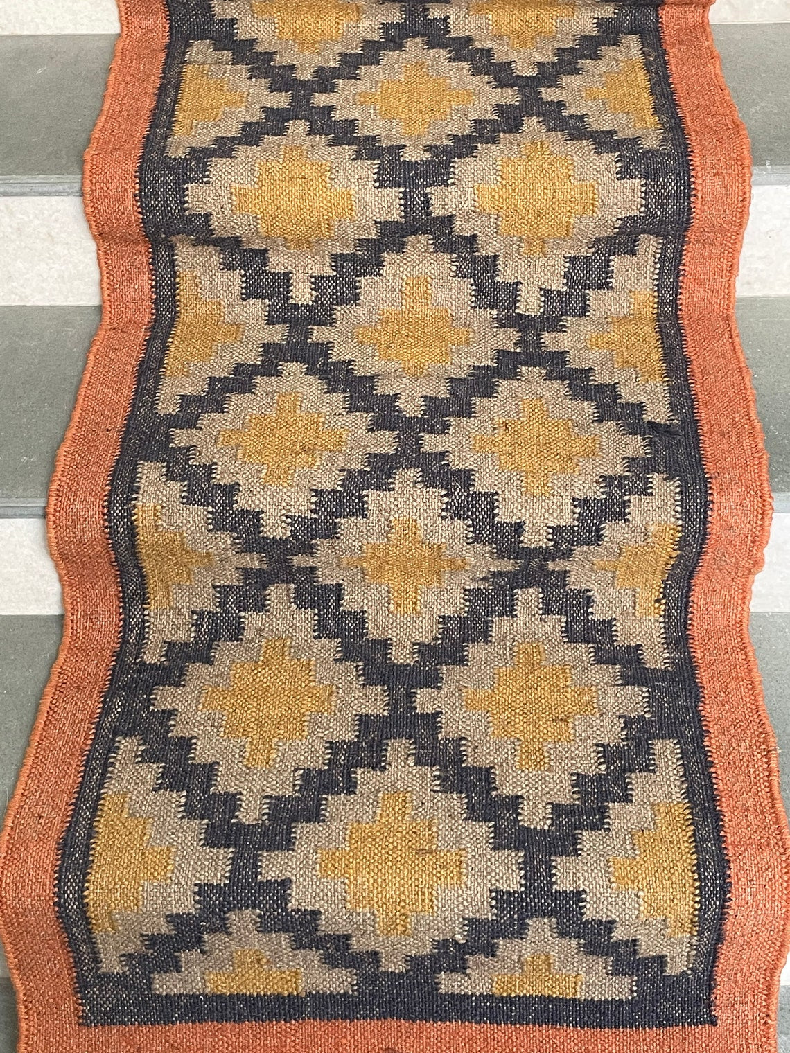 Flatweave Wool Jute Stair Runner – Classic Boho Look