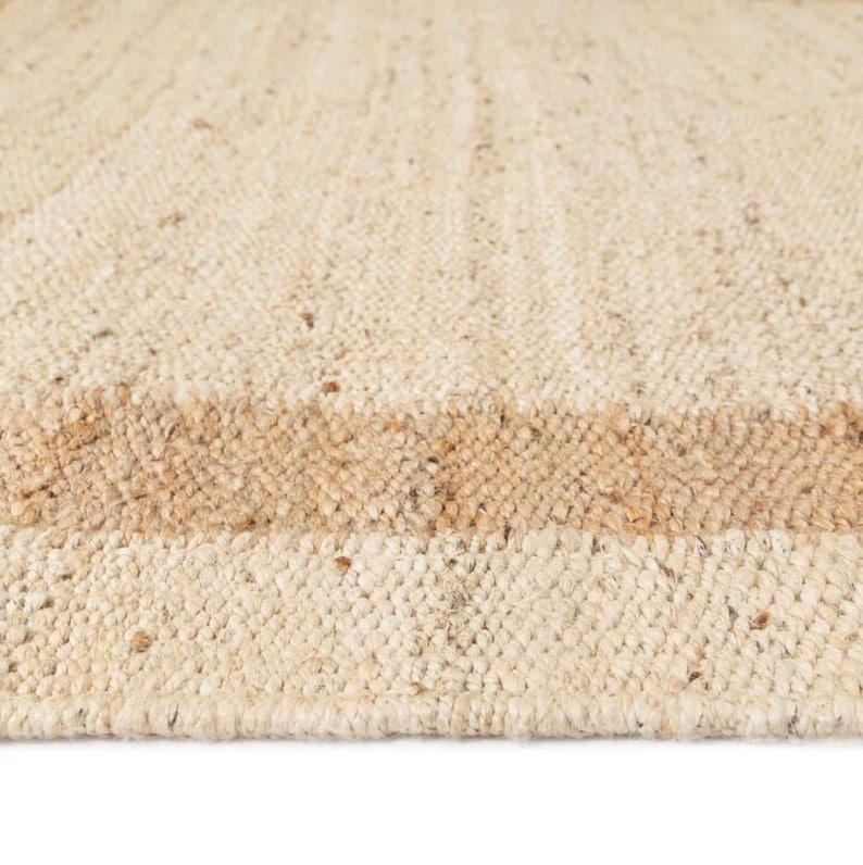 White And Natural Hemp Jute Rugs