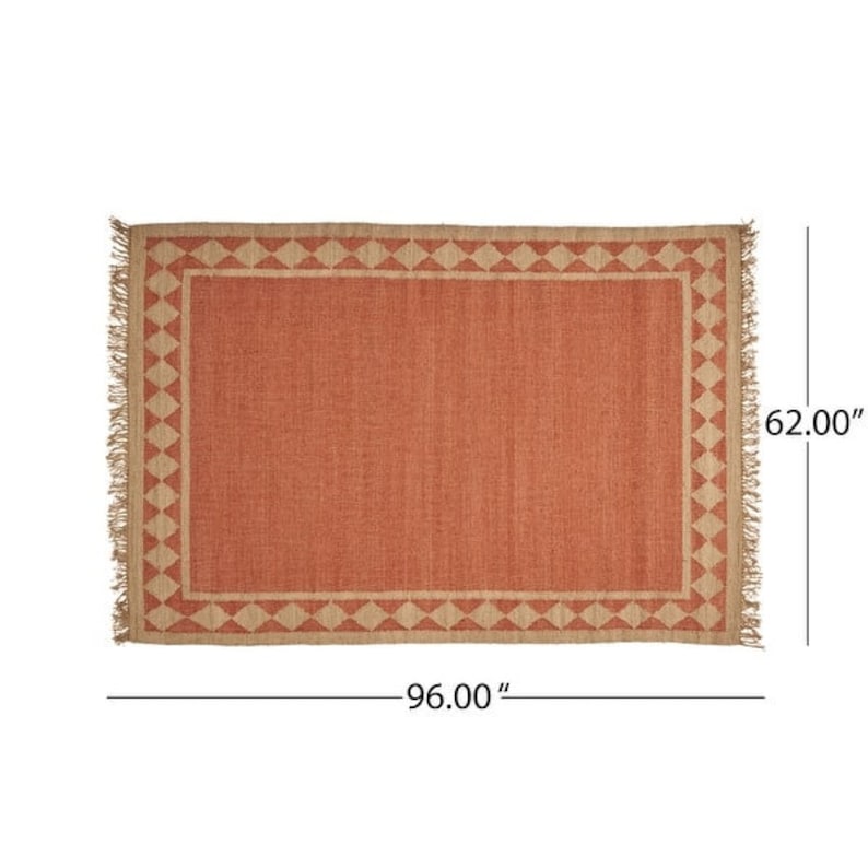 Handmade Wool Jute Kilim Rug