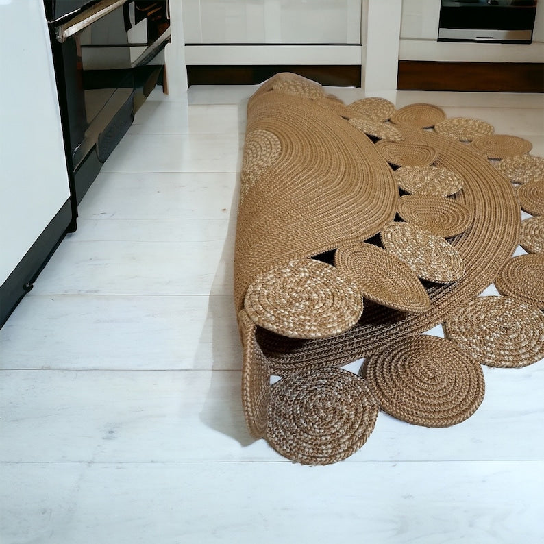 Handwoven Round Natural Fiber Rugs – Boho Chic Area Rugs for Home Décor