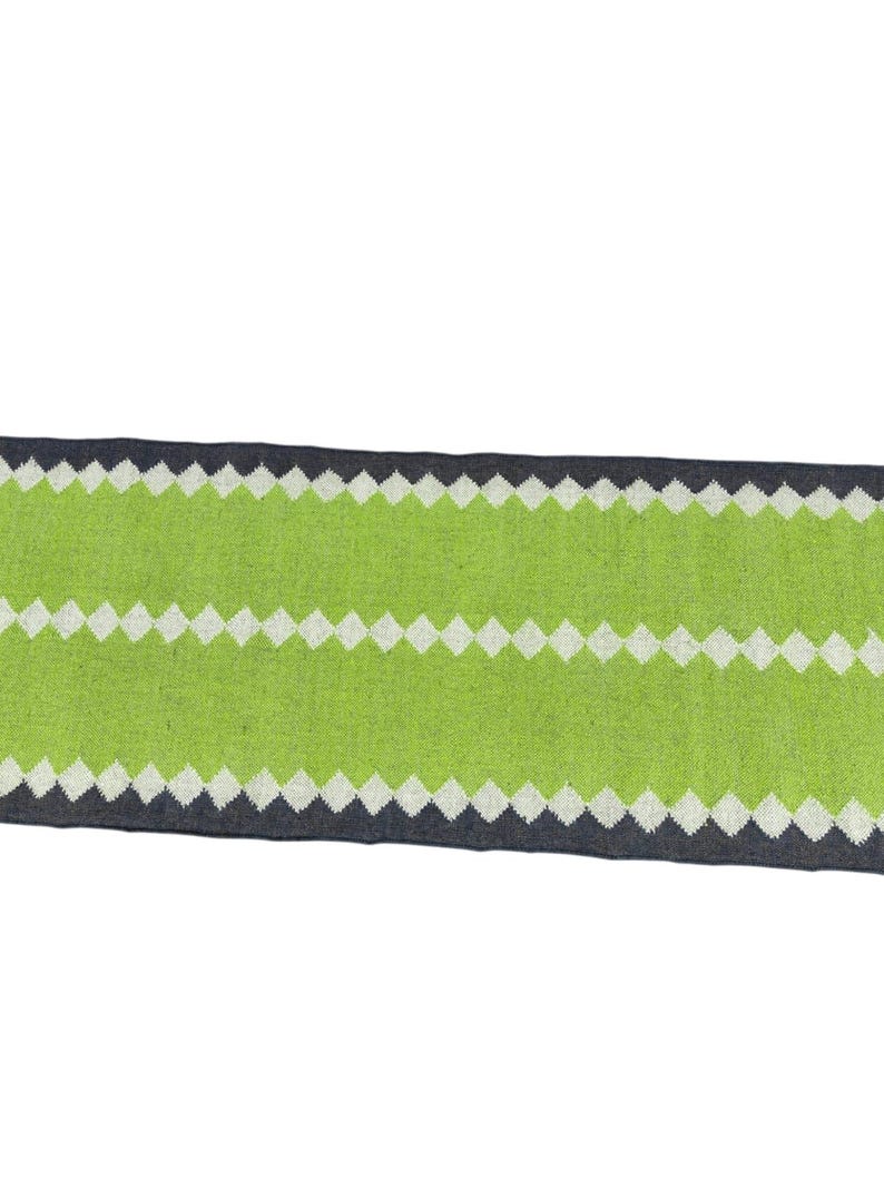 Handmade Kilim Runner Rug For Stair Decor/ Handwoven Wool And Jute Runner