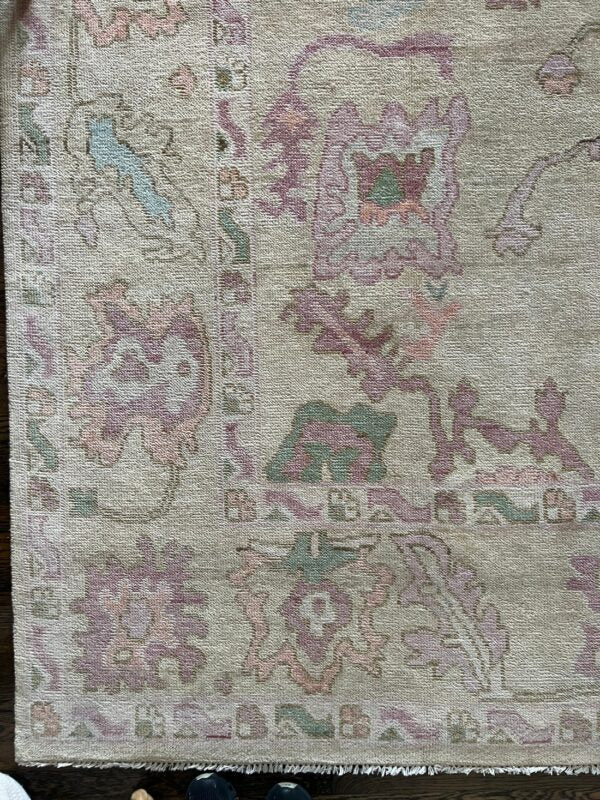 Handmade Vintage Oushak Rug, Bedroom Oushak Carpets