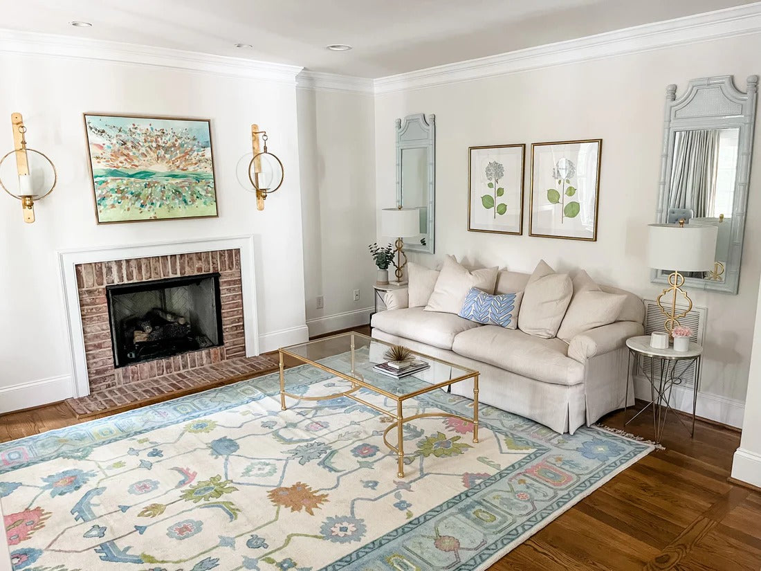 Handwoven Oushak Rugs,Turkish Oushak Dining Room Desiger Rugs