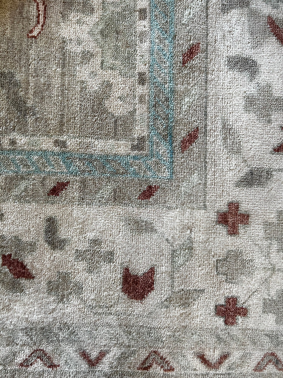 Handmade Vintage Oushak Rug, Bedroom Oushak Carpets