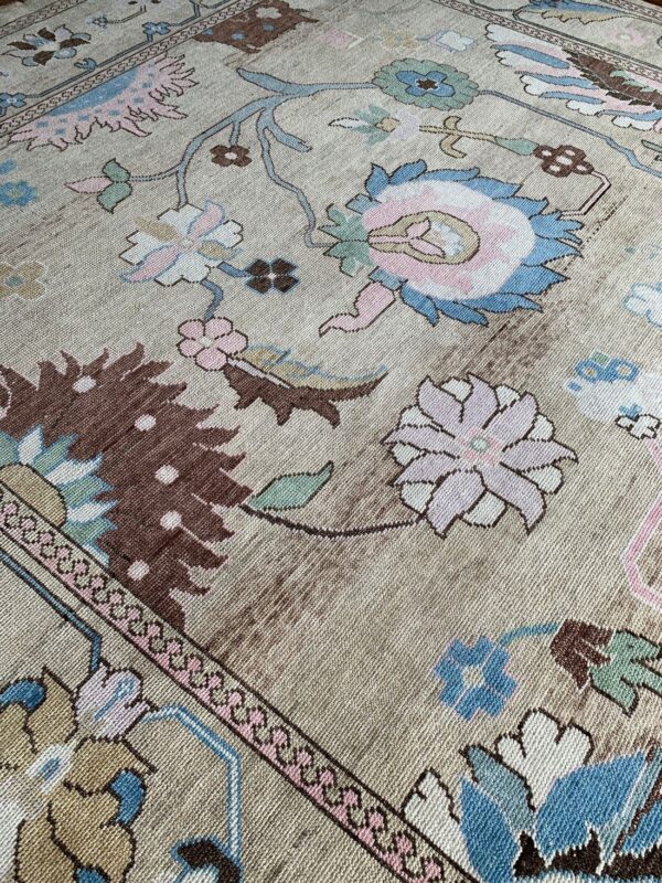 Handmade Vintage Oushak Rug, Bedroom Oushak Carpets