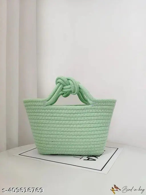 Stylish Handknitted Jute Handheld bag For Women Handheld Bags