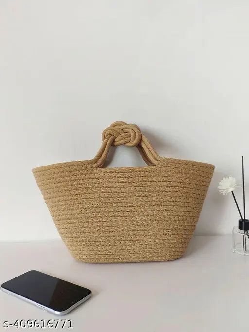 Stylish Handknitted Jute Handheld bag For Women Handheld Bags