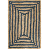 Rustic Bohemian Handwoven Jute Rug – Braided Area Carpet for Home Décor
