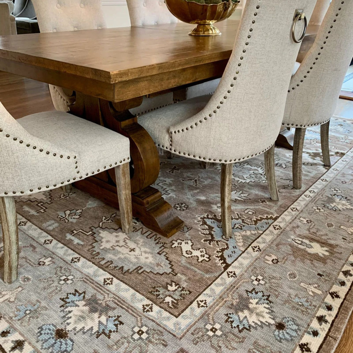 Handmade Vintage Oushak Rug, Bedroom Oushak Carpets