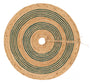 Round Braided Design Rug – Natural Jute Skirt for Holiday Tree Base
