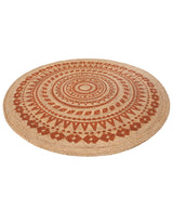 Natural Hand Braided Christmas Tree Printed Jute Rug