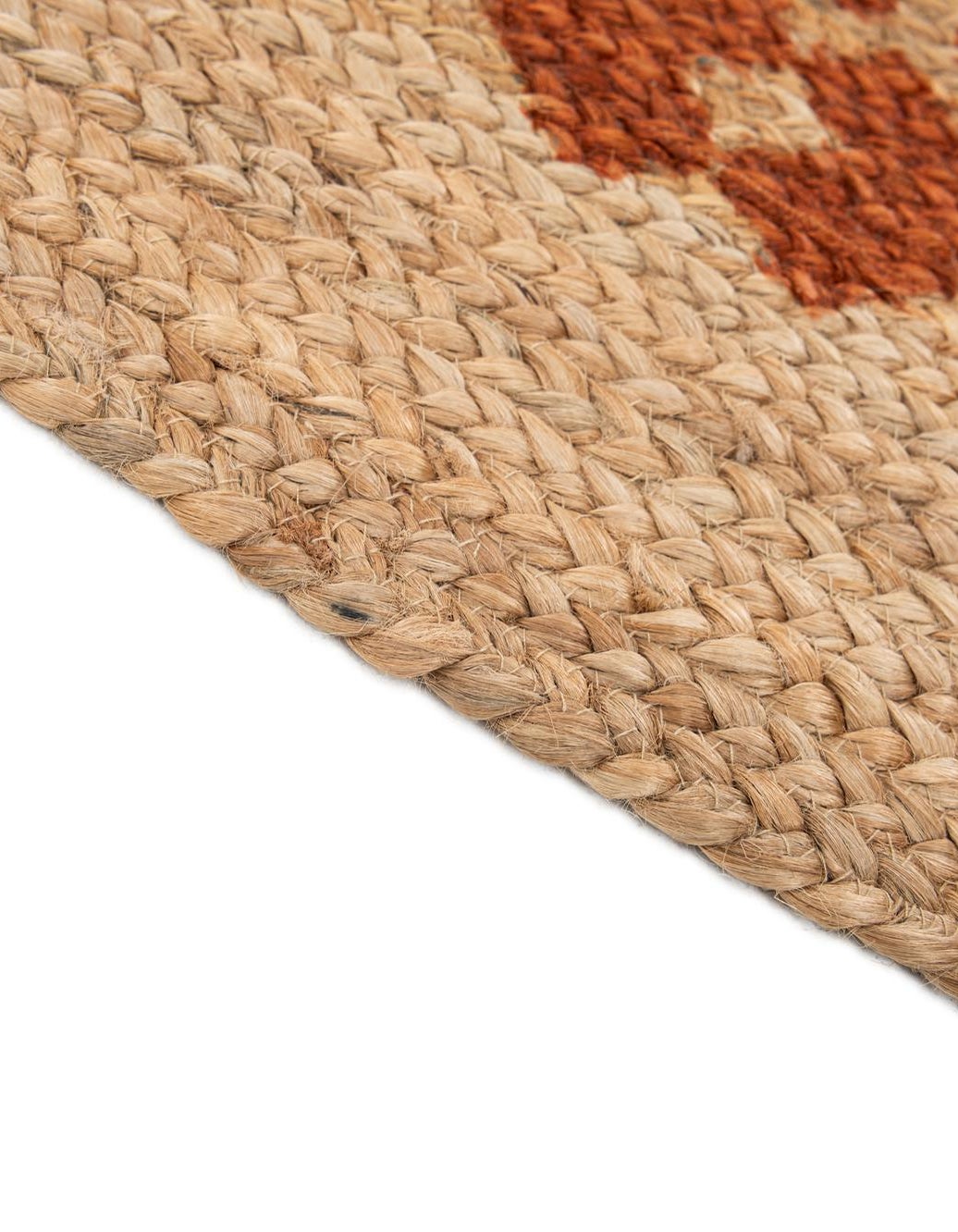 Natural Hand Braided Christmas Tree Printed Jute Rug
