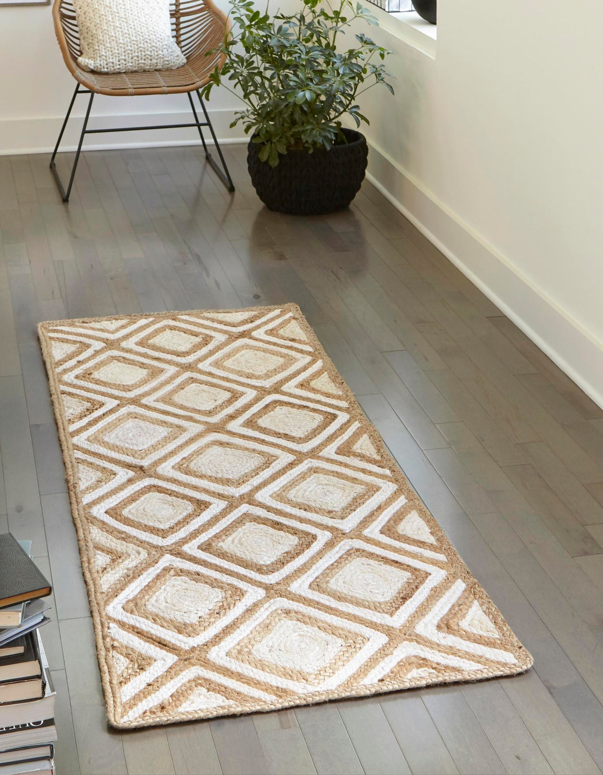 Hand Braided Jute Rug – Eco-Friendly Denim Braided Area Rug for Rustic Décor