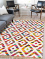 Hand Woven Chindi Trellis Rug