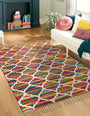 Hand Woven Chindi Trellis Rug