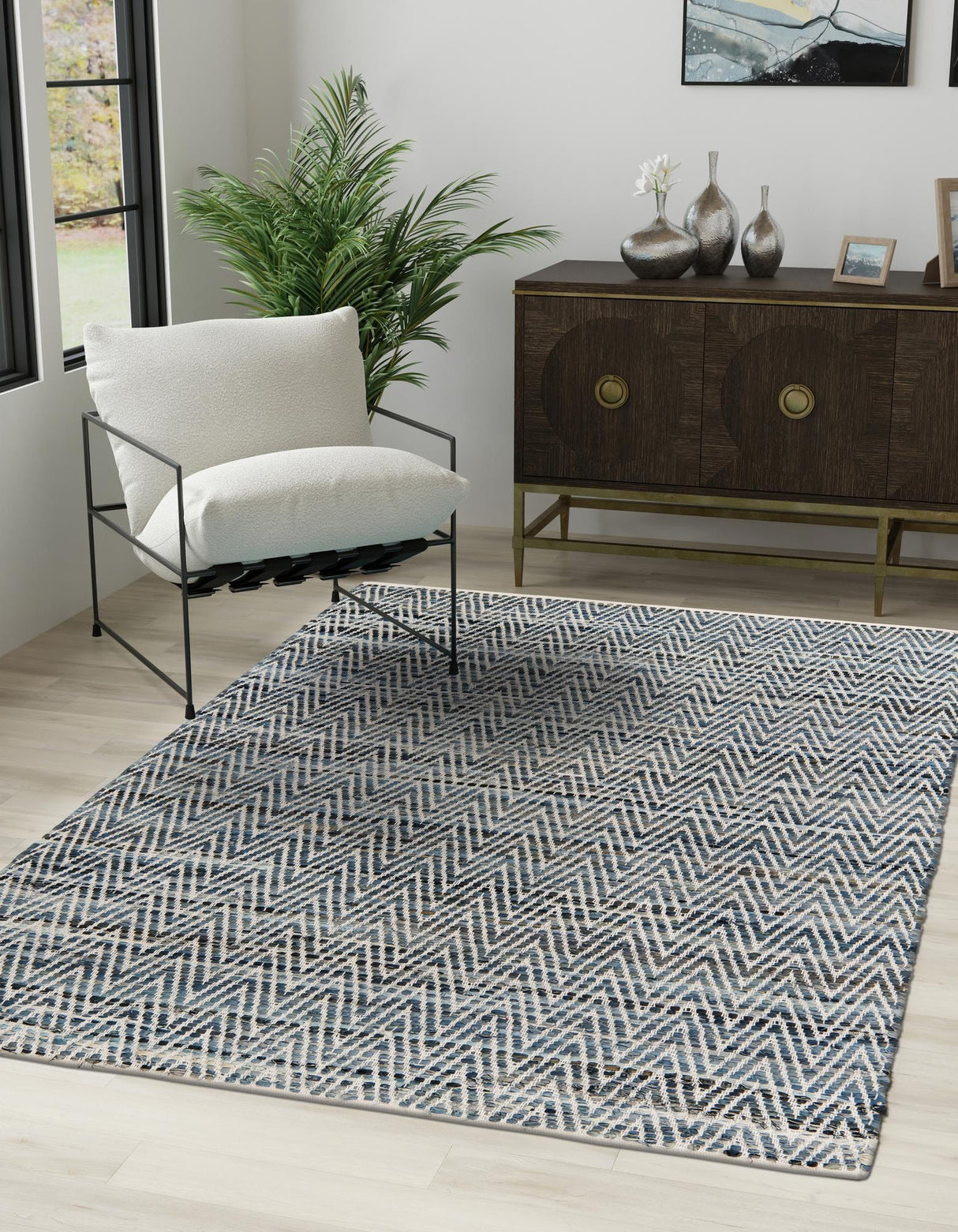 Indian Hand Braided Colorful Cotton Jute Rug