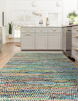 Indian Hand Braided Colorful Cotton Jute Rug