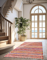 Indian Hand Braided Colorful Cotton Jute Rug