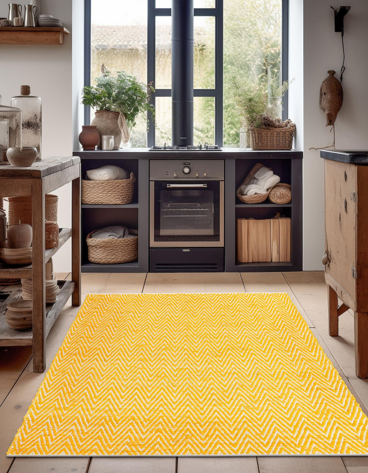 Indian Hand Braided Colorful Cotton Jute Rug