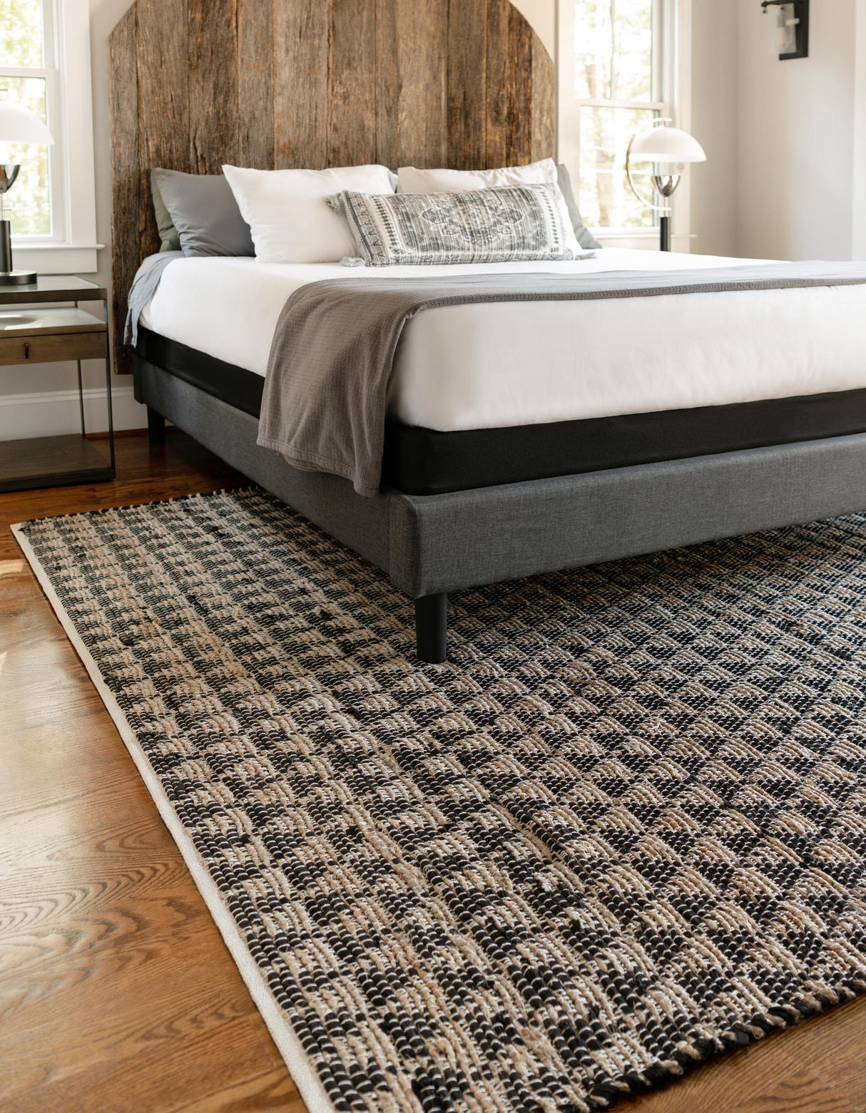 Hand Woven Cotton-Jute Rug, Sustainable Home Décor Rug