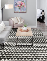 Hand Woven Cotton-Jute Rug, Sustainable Home Décor Rug