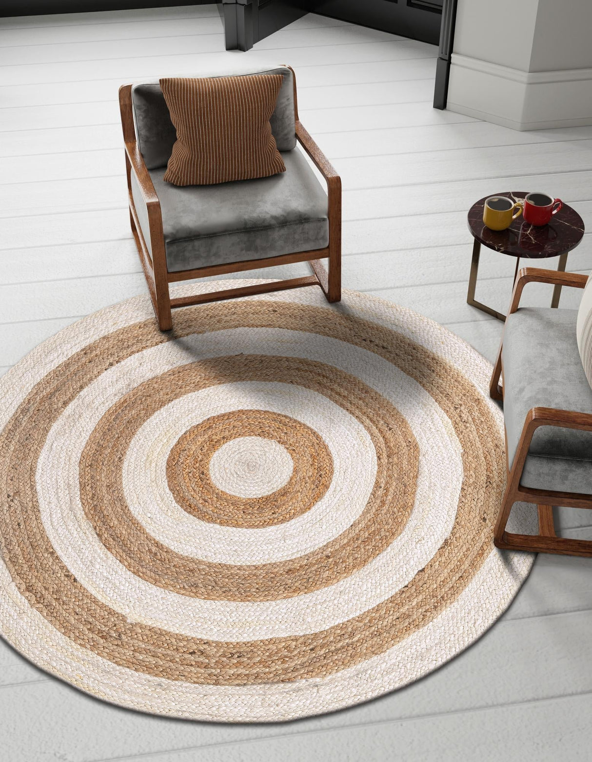 Eco-Friendly Hand Braided Jute Rug – Artisan Natural Fiber Rug from India