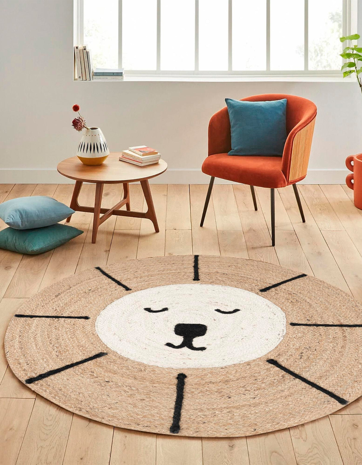 Hand Braided Kids Braided Jute Round Rug