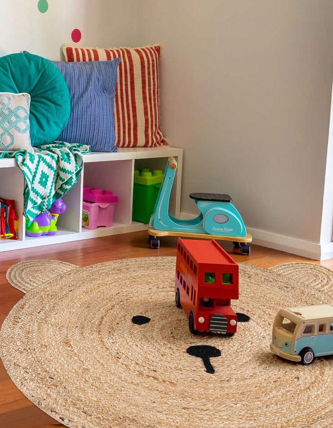 Hand Braided Kids Braided Jute Round Rug